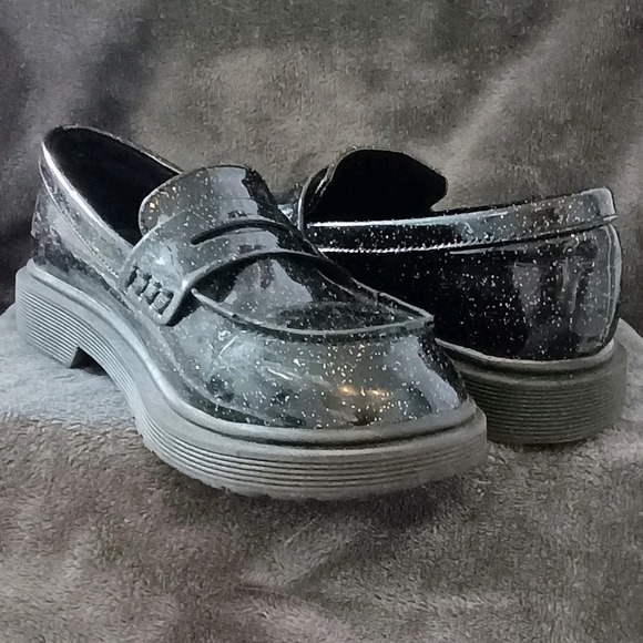 Art Class Celia Glitter Slip-On Loafers Black Onyx - Girls Size 3 - Picture 1 of 16